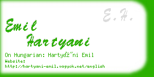 emil hartyani business card